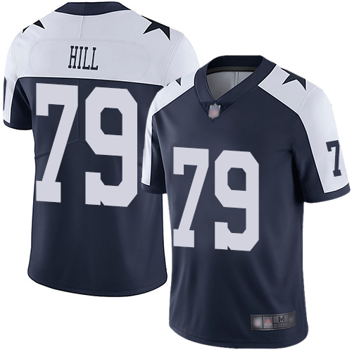 Men Dallas Cowboys Limited Navy Blue Trysten Hill Alternate #79 Vapor Untouchable Throwback NFL Jersey->women nfl jersey->Women Jersey